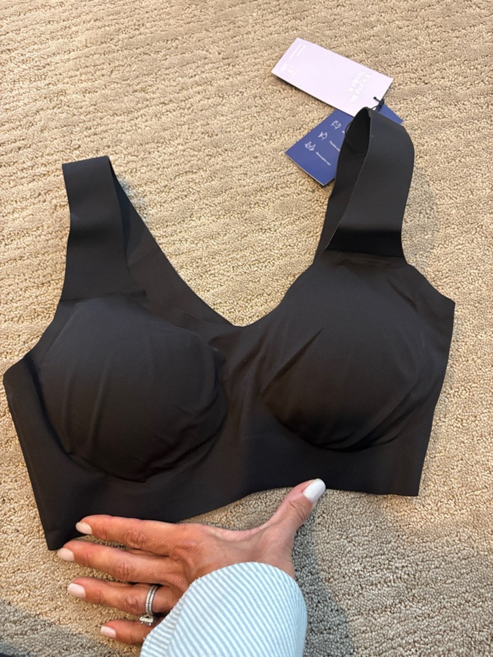Honeylove Black Seamless Support Bra - Wireless Comfort